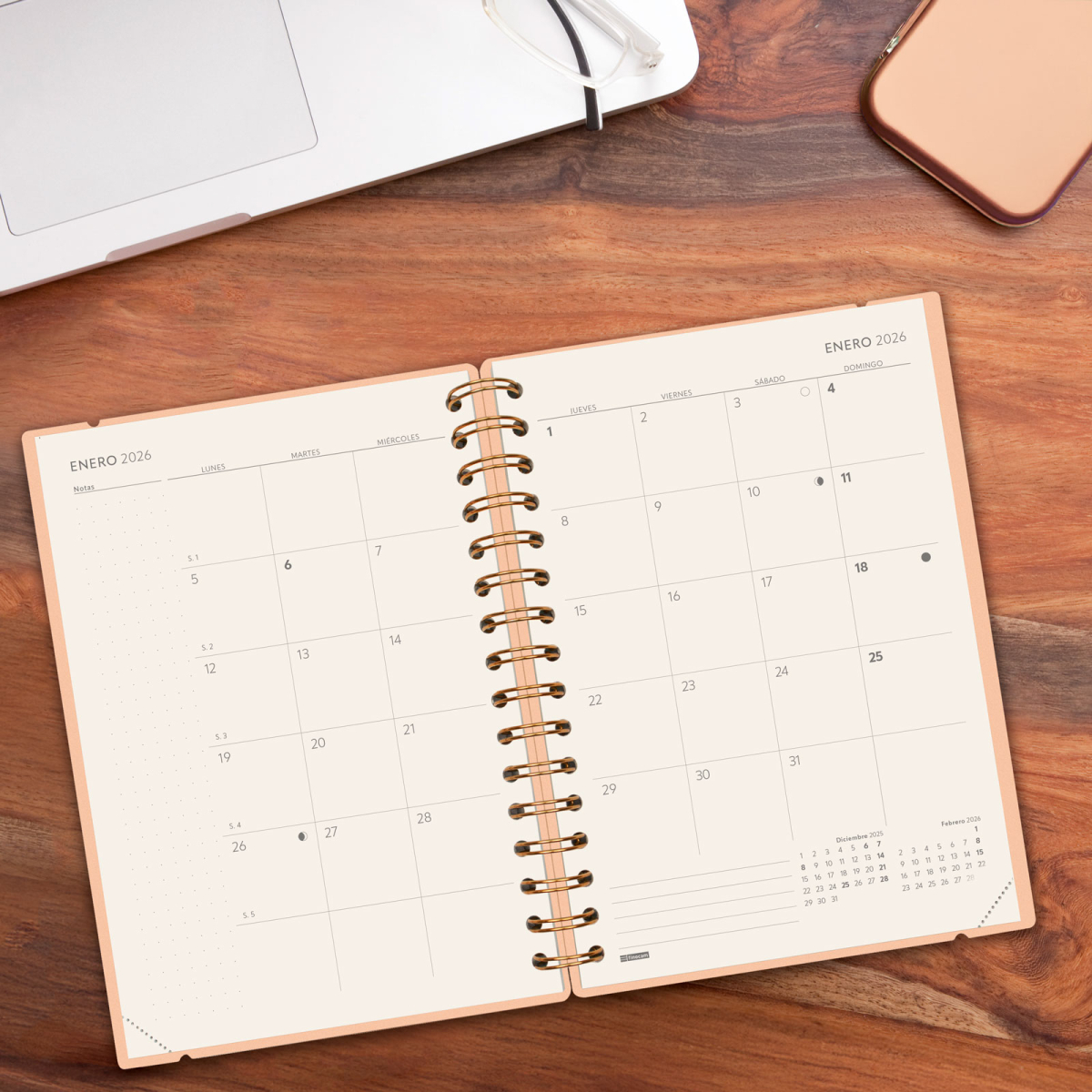 Agenda 2025, Couverture Rigide Avec Pages Hebdomadaires Et