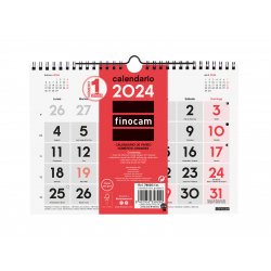 Calendario Neutro de Pared Números Grandes 2024
