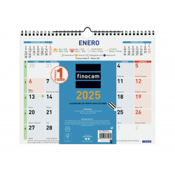 Calendario Color de Pared para Escribir 2025