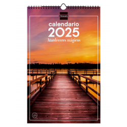 Calendario Imágenes de Pared Espiral para Escribir 2025