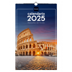 Calendario Imágenes de Pared Espiral para Escribir 2025