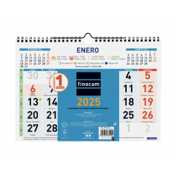 Calendario Color de Pared Números Grandes 2025