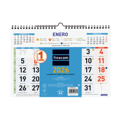 Calendario Color de Pared Números Grandes 2026