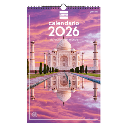 Calendario Imágenes de Pared Espiral para Escribir 2026