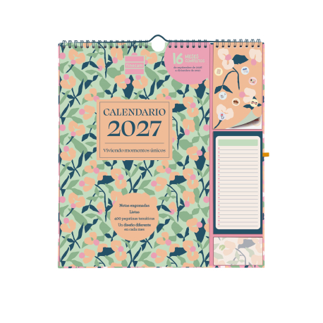 Calendario de Pared Plus 16 Meses 2026 2027