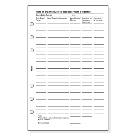 RECAMBIO NOTA DE GASTOS OPEN