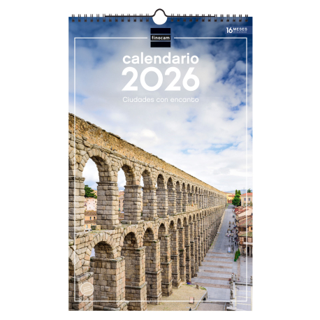 Calendario Imágenes de Pared Espiral para Escribir 2026