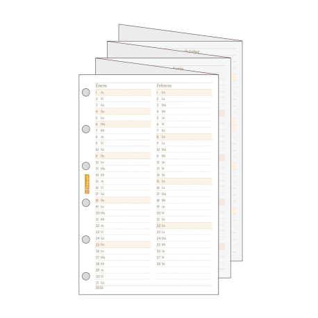 Recambio Planificación Anual Desplegable Classic 2026