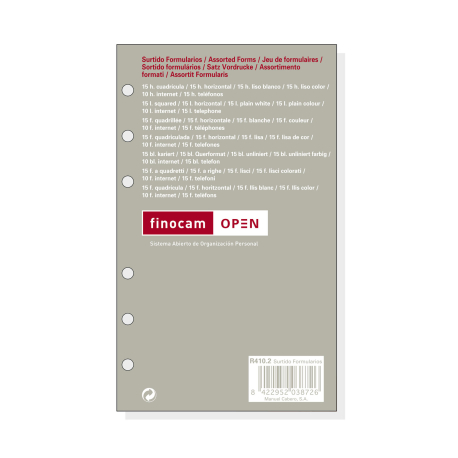 RECAMBIO SURTIDO FORMULARIOS OPEN