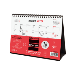 Calendario Neutro Sobremesa 16 Meses 2026 2027