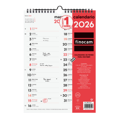 Calendario Neutro de Pared para Escribir Dos Columnas 2027