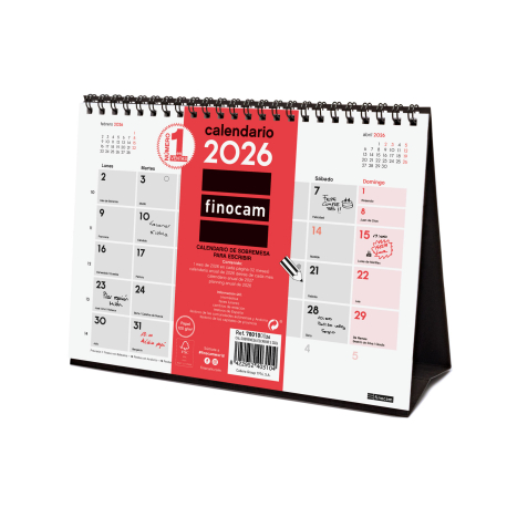 Calendario Neutro de Sobremesa para Escribir 2027