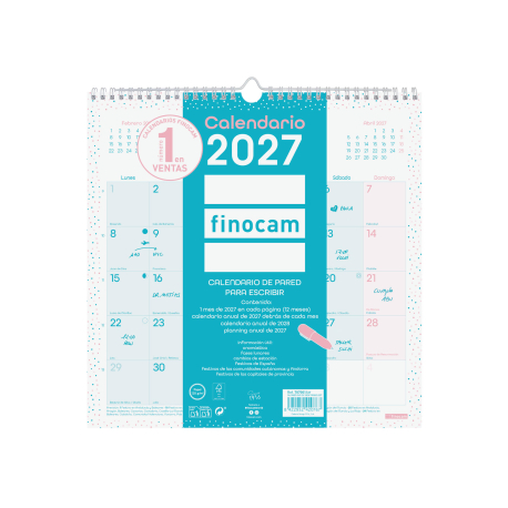 Calendario Chic de Pared para Escribir 2027