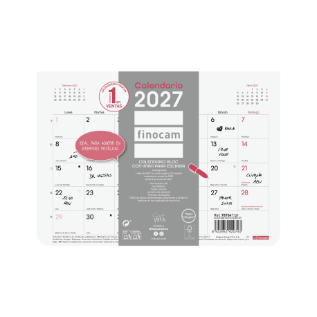 Calendario Bloc Chic con Imán para Escribir 2027